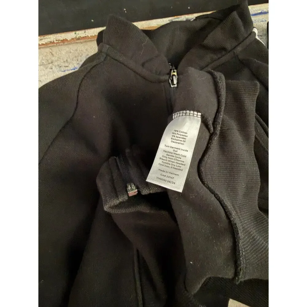 T by Talbots Black Track Jacket | Striped Zip-Up Small Petite